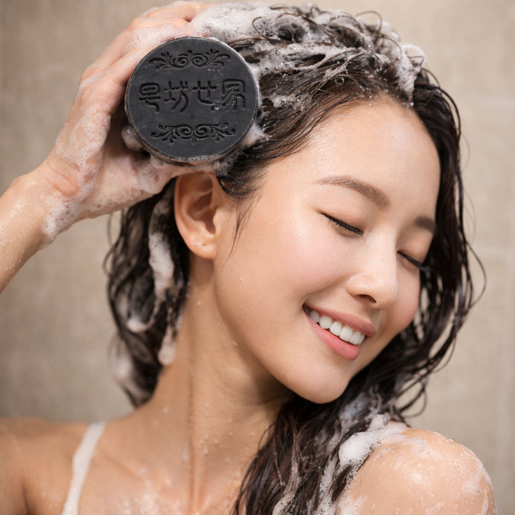 Shampoo en  barra anticaída: shampoo de jengibre: crece, fortalece y transforma.